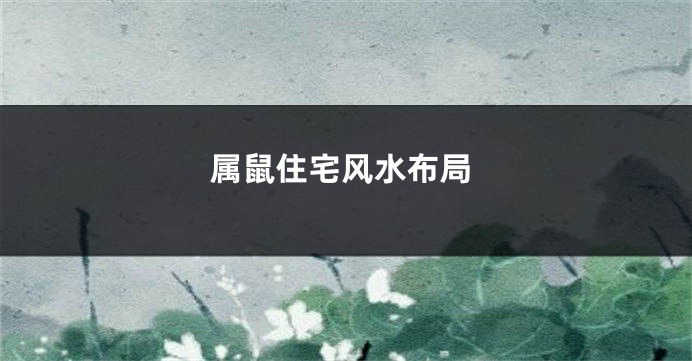 属鼠住宅风水布局