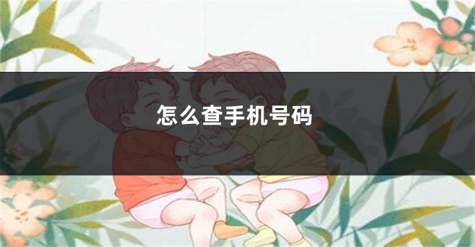 怎么查手机号码