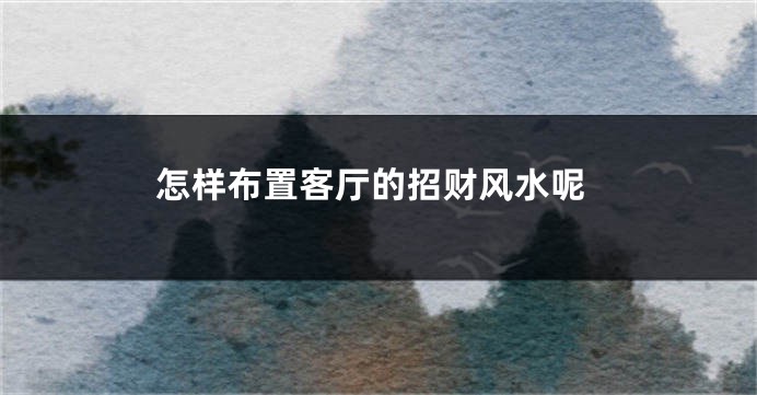 怎样布置客厅的招财风水呢