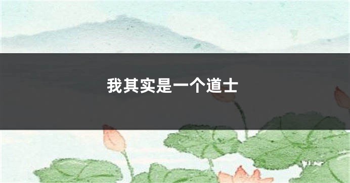 我其实是一个道士
