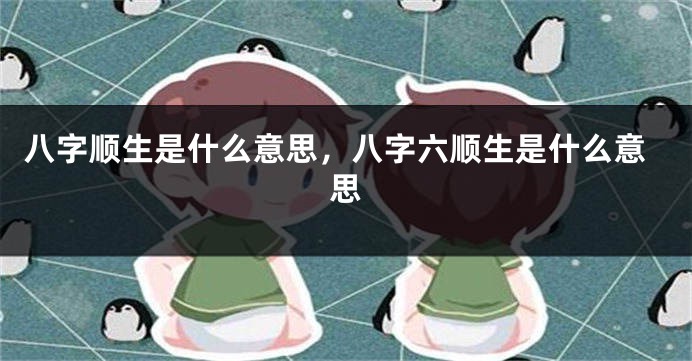 八字顺生是什么意思，八字六顺生是什么意思