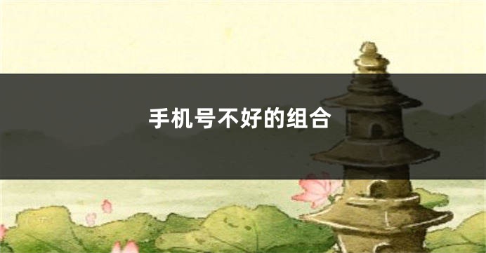 手机号不好的组合