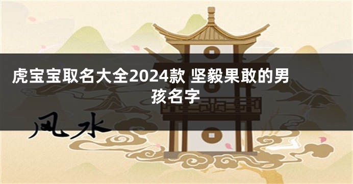 虎宝宝取名大全2024款 坚毅果敢的男孩名字