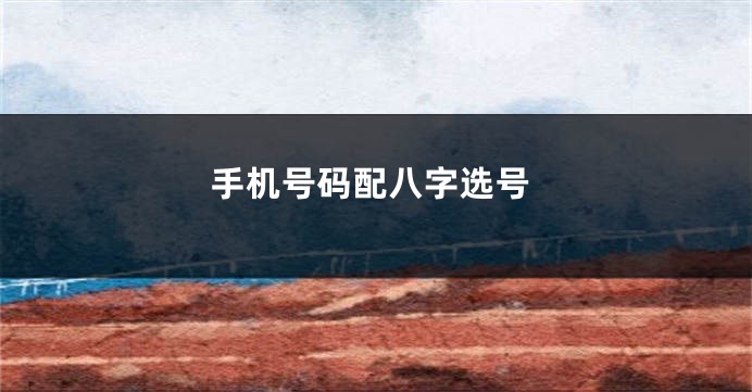 手机号码配八字选号