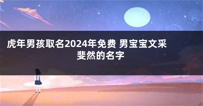 虎年男孩取名2024年免费 男宝宝文采斐然的名字