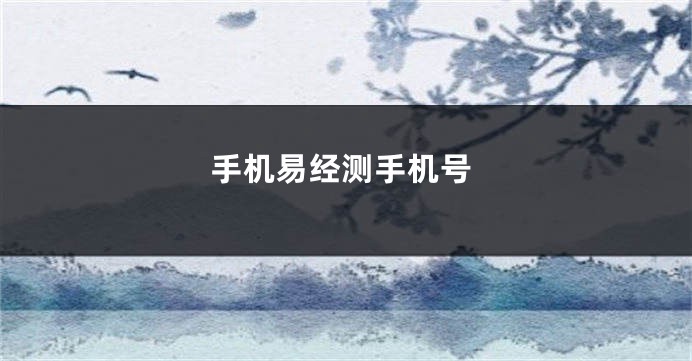 手机易经测手机号
