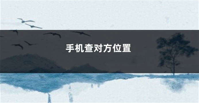手机查对方位置