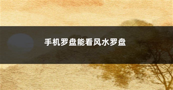 手机罗盘能看风水罗盘