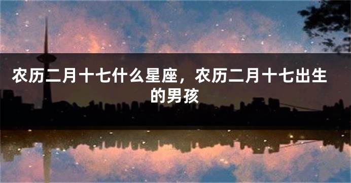 农历二月十七什么星座，农历二月十七出生的男孩