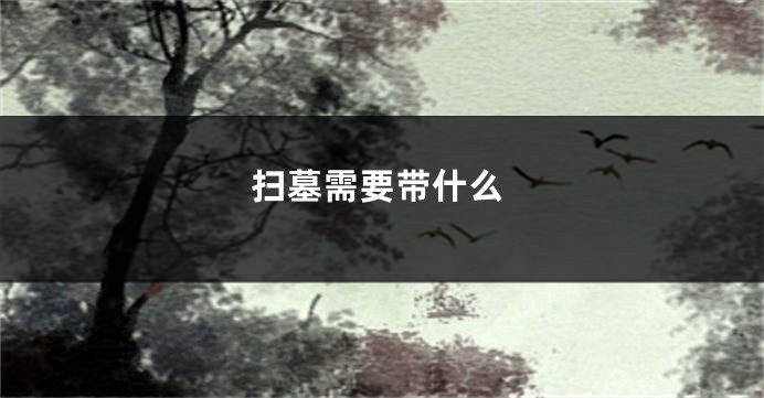 扫墓需要带什么