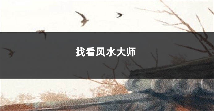 找看风水大师