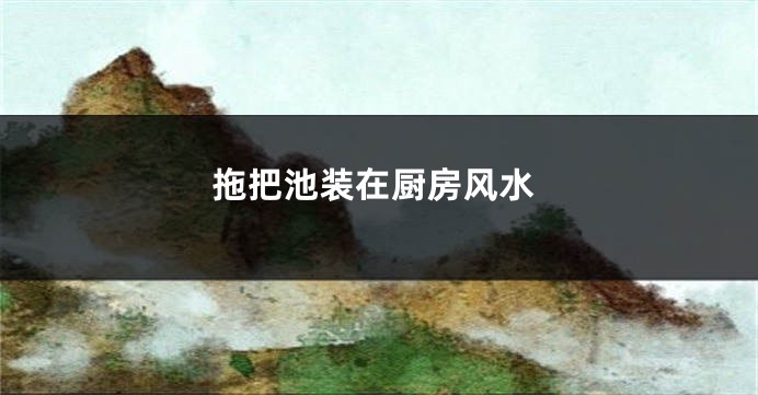 拖把池装在厨房风水