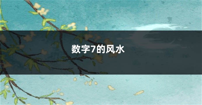 数字7的风水