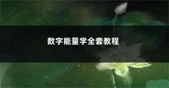 数字能量学全套教程