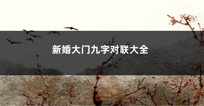 新婚大门九字对联大全
