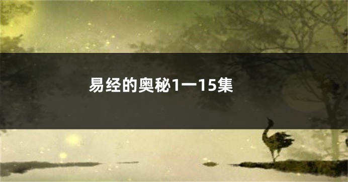 易经的奥秘1一15集