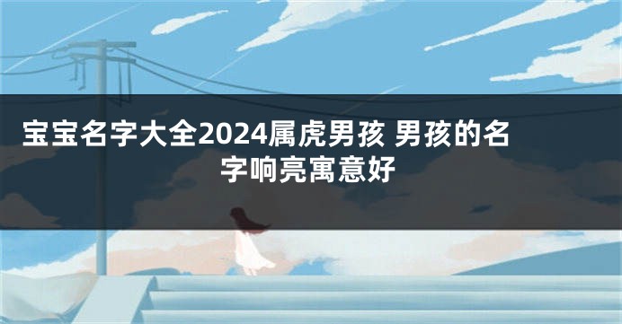 宝宝名字大全2024属虎男孩 男孩的名字响亮寓意好