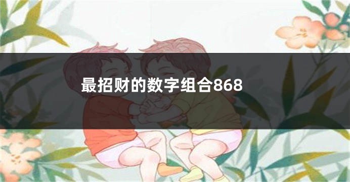 最招财的数字组合868