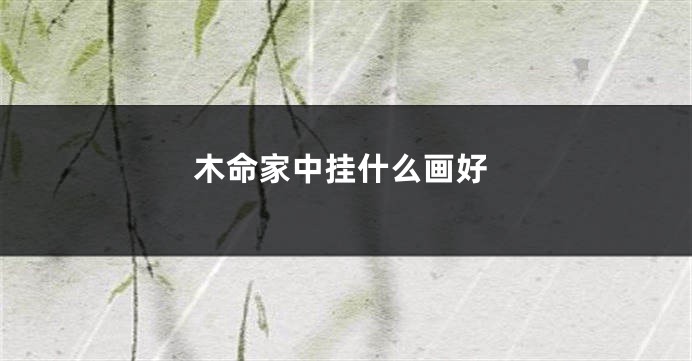 木命家中挂什么画好