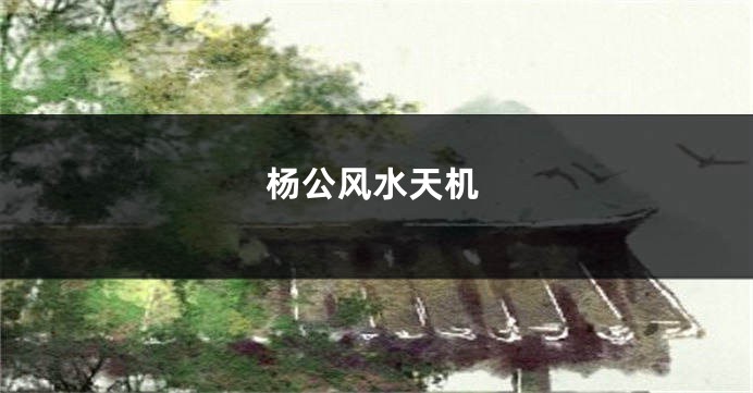 杨公风水天机