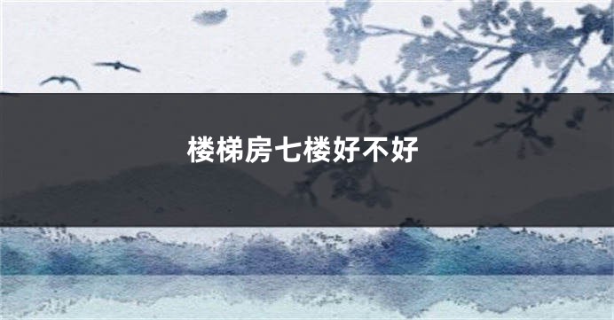 楼梯房七楼好不好