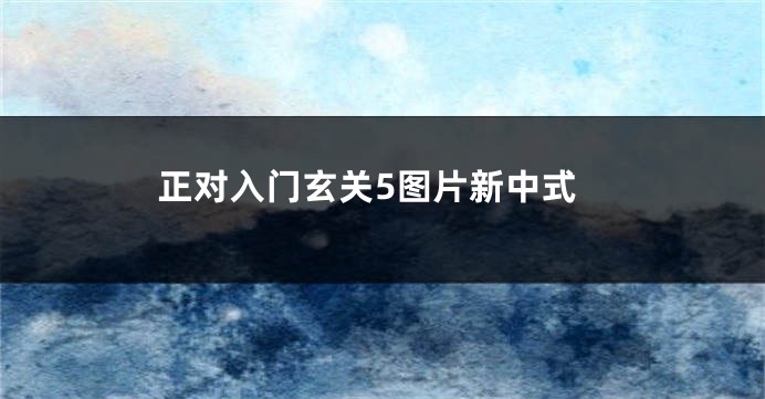 正对入门玄关5图片新中式