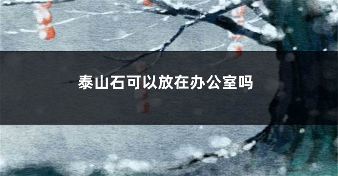 泰山石可以放在办公室吗