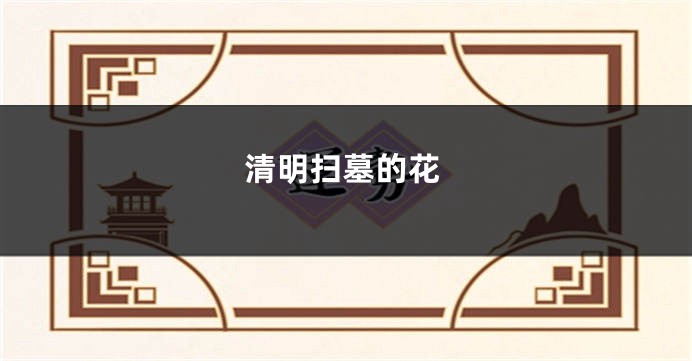 清明扫墓的花