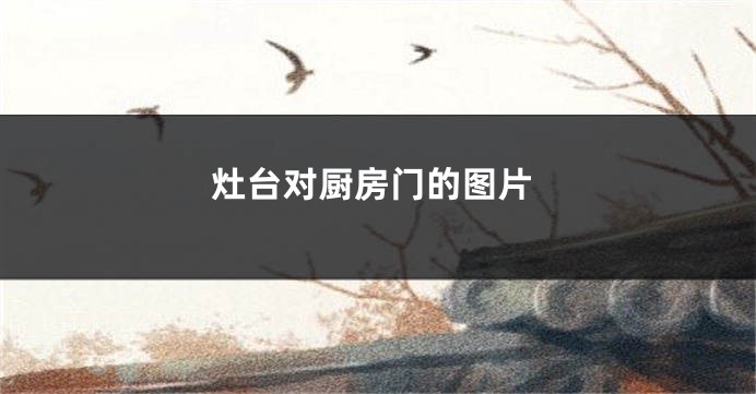 灶台对厨房门的图片