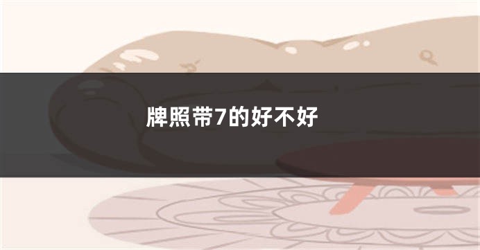 牌照带7的好不好