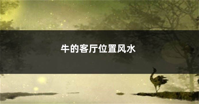 牛的客厅位置风水