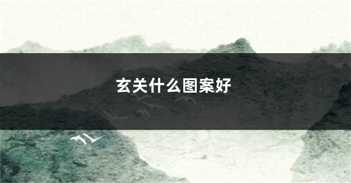 玄关什么图案好