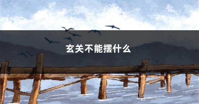 玄关不能摆什么
