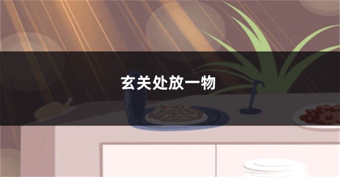 玄关处放一物