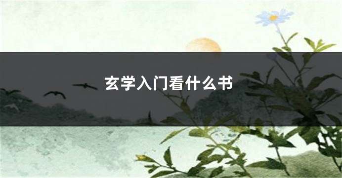 玄学入门看什么书