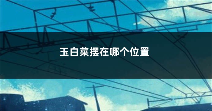玉白菜摆在哪个位置