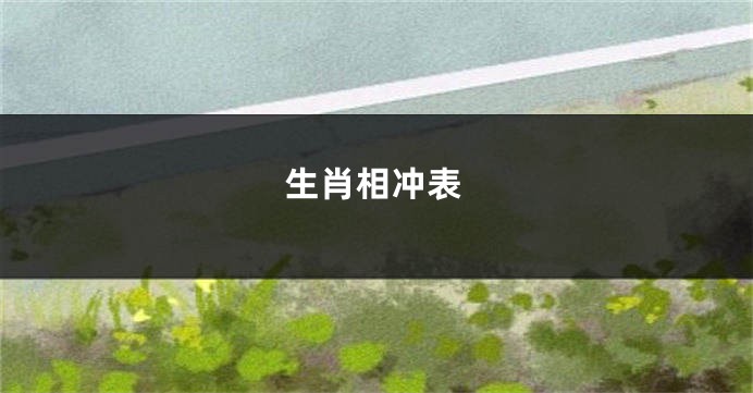 生肖相冲表