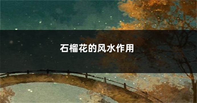 石榴花的风水作用