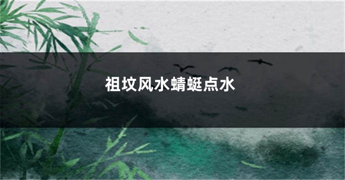 祖坟风水蜻蜓点水