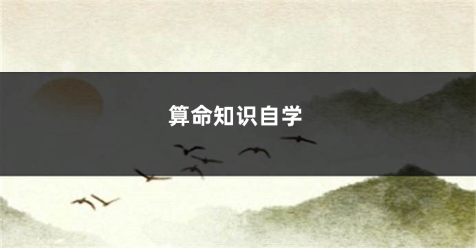 算命知识自学