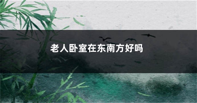 老人卧室在东南方好吗
