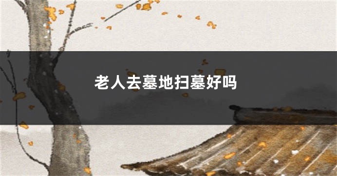 老人去墓地扫墓好吗