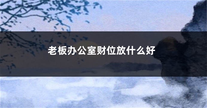老板办公室财位放什么好