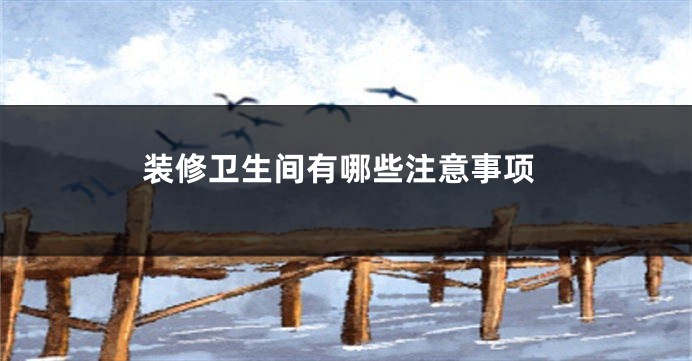 装修卫生间有哪些注意事项