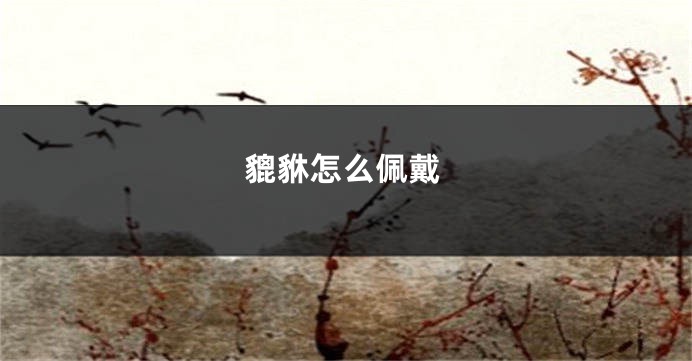 貔貅怎么佩戴