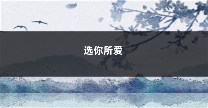 选你所爱