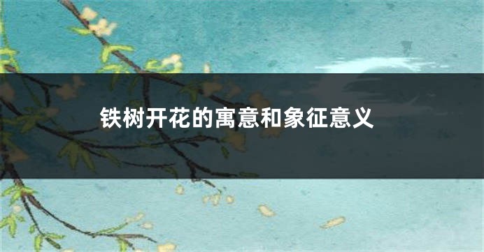 铁树开花的寓意和象征意义
