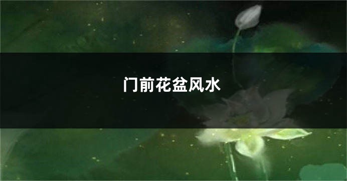 门前花盆风水