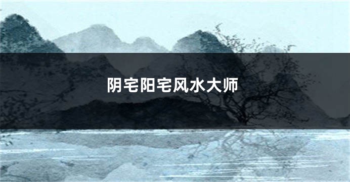 阴宅阳宅风水大师