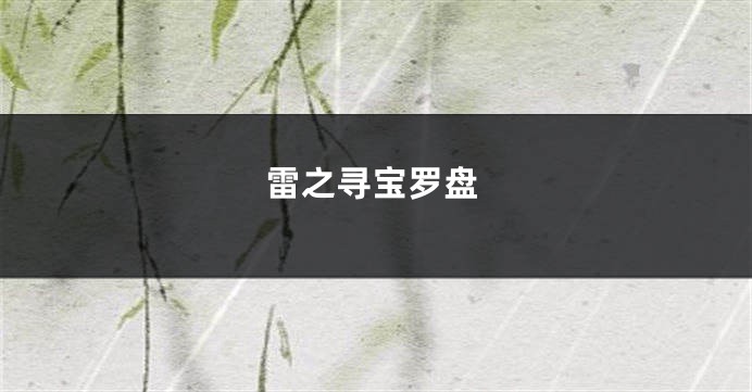 雷之寻宝罗盘